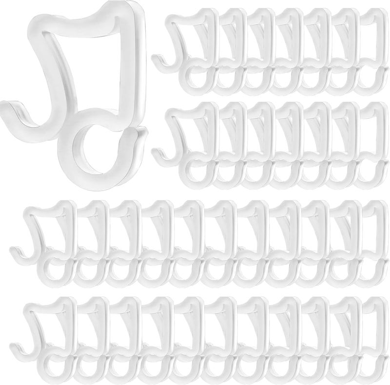 GOOTHY All-Purpose Holiday Light Clips, Set of 100 Christmas Light Clip Universal Outdoor Lights Hooks for Gutters, Shingles, Roofs, and Windows Christmas, Halloween, and Party Decorations - Image 1